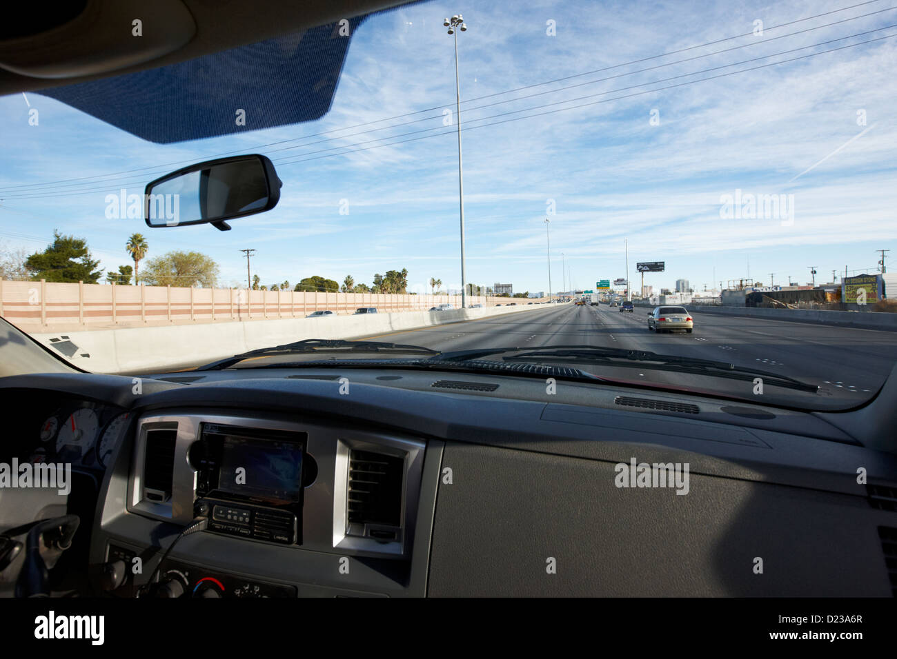 Fahrt auf der interstate 15 nördlich von Las Vegas Nevada, usa Stockfoto