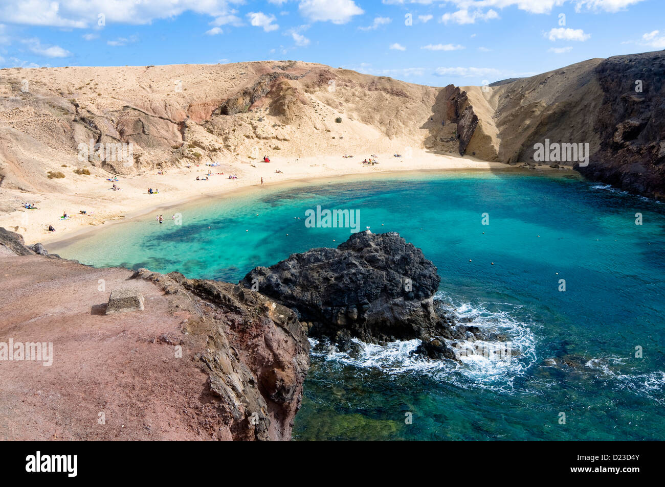 Papagayo Beach, Lanzarote, Kanarische Inseln, Spanien Stockfoto