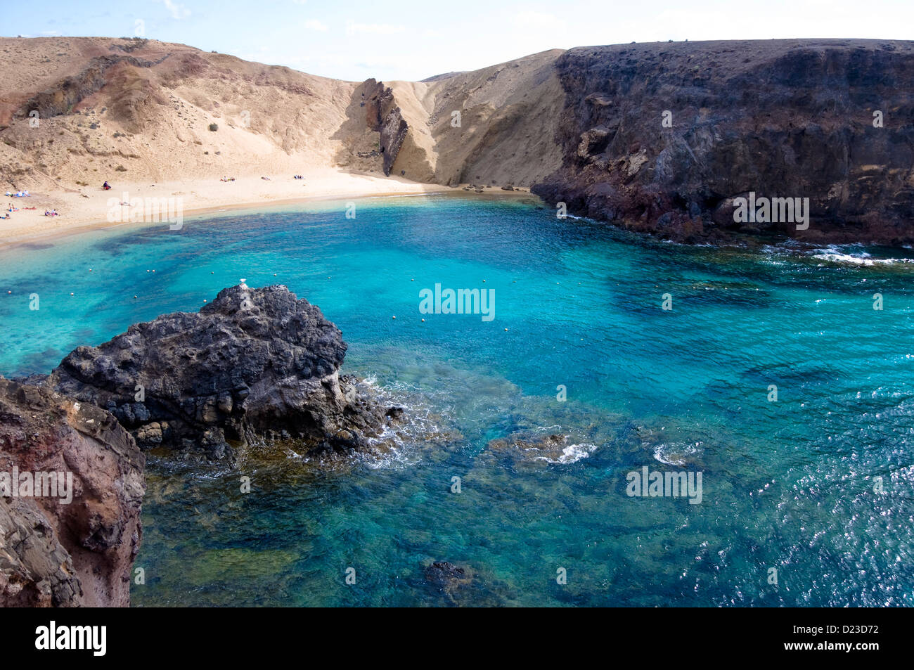 Papagayo Beach, Lanzarote, Kanarische Inseln, Spanien Stockfoto