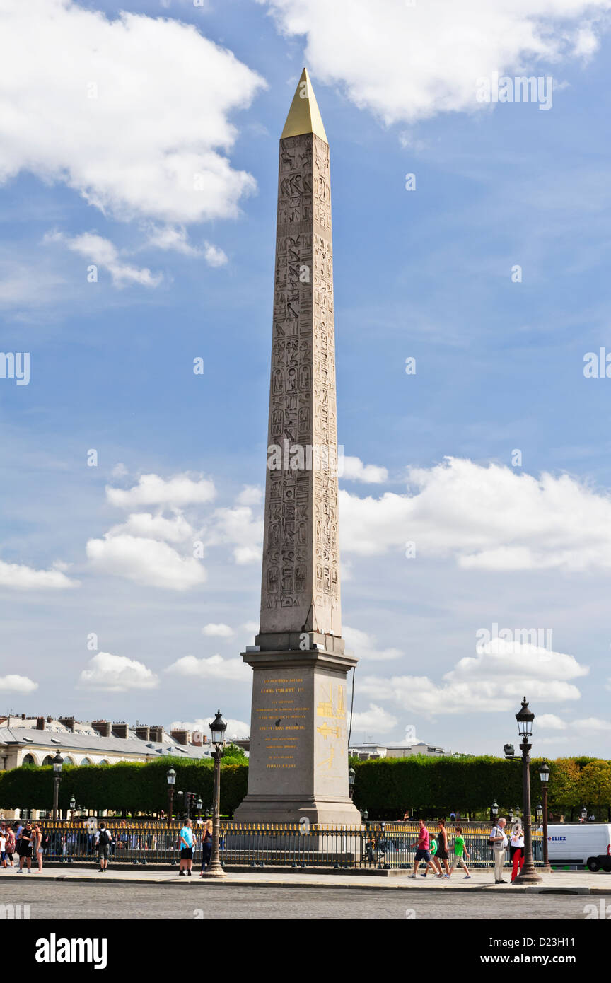 Obelisk, Place De La Concorde, Paris, Frankreich. Stockfoto