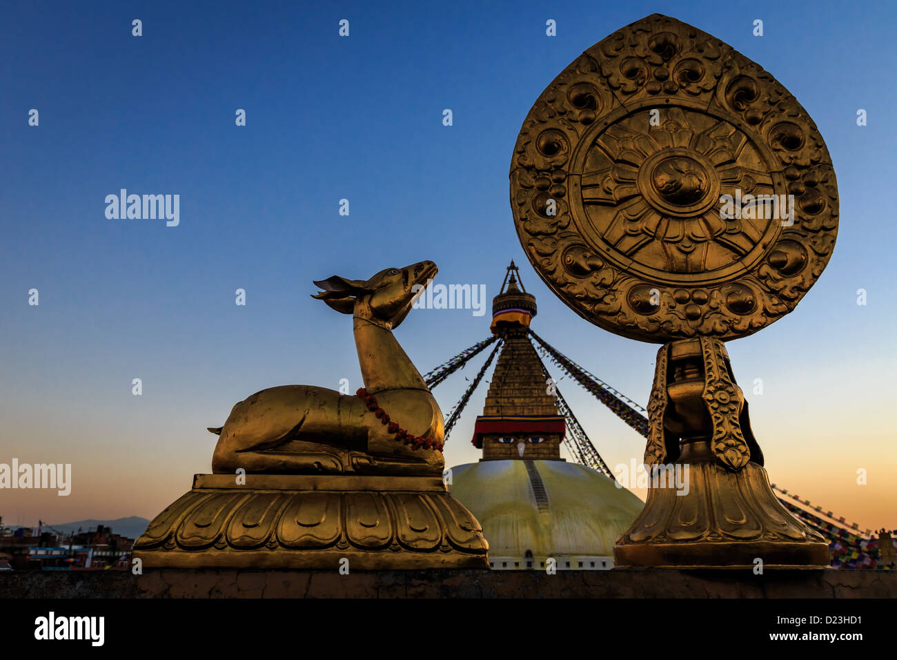 Boudhanath Stupa, Kathmandu, Kathmandu-Tal, UNESCO World Heritage Site, Nepal Stockfoto