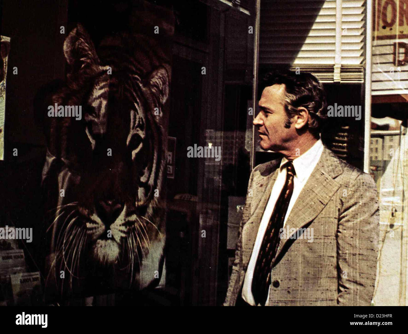 Rettet Den Tiger retten Tiger Jack Lemmon Harry (Jack Lemmon) Hut riment Eine Idee, Wie er Wenigstens sterben Marode Fabrik Stockfoto