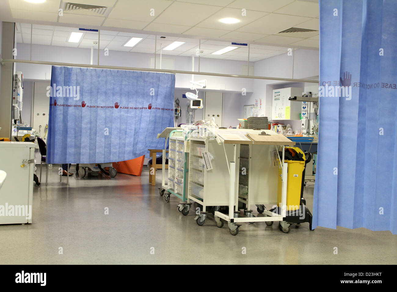 Januar 2013 - Allgemeiner Krankenhausarbeitsplatz Stockfoto