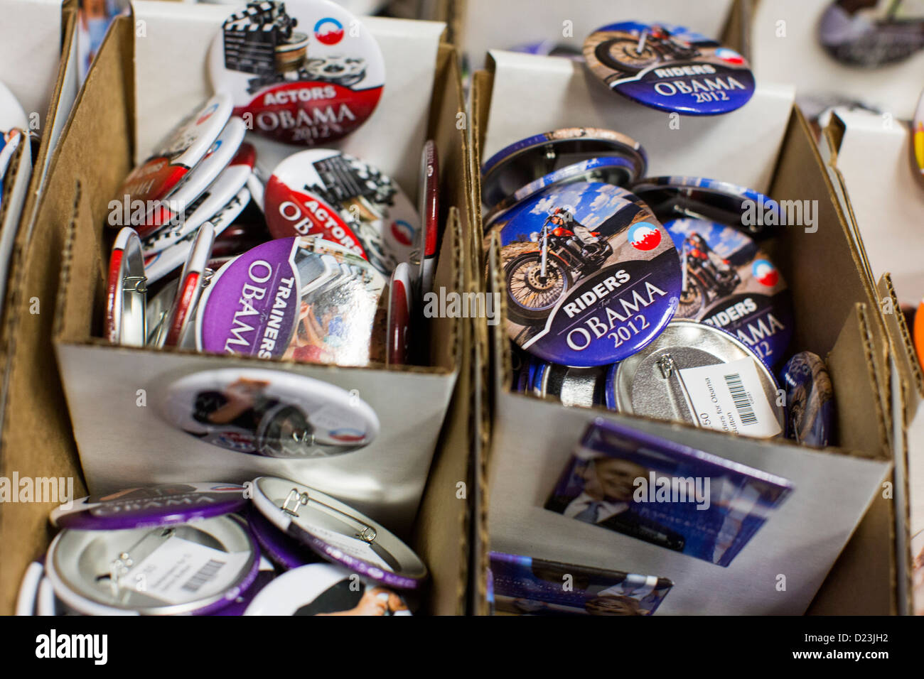 Offizielle merchandise für die 2013 Amtseinführung von Präsident Barack Obama und Vize-Präsident Joe Biden. Stockfoto