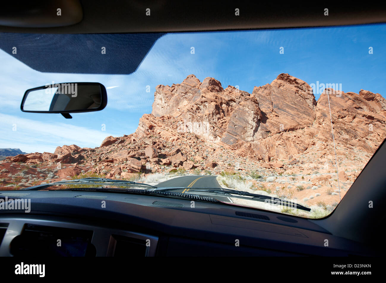 die weißen Kuppeln Straße im Tal des Feuers Staatspark Nevada, usa Stockfoto