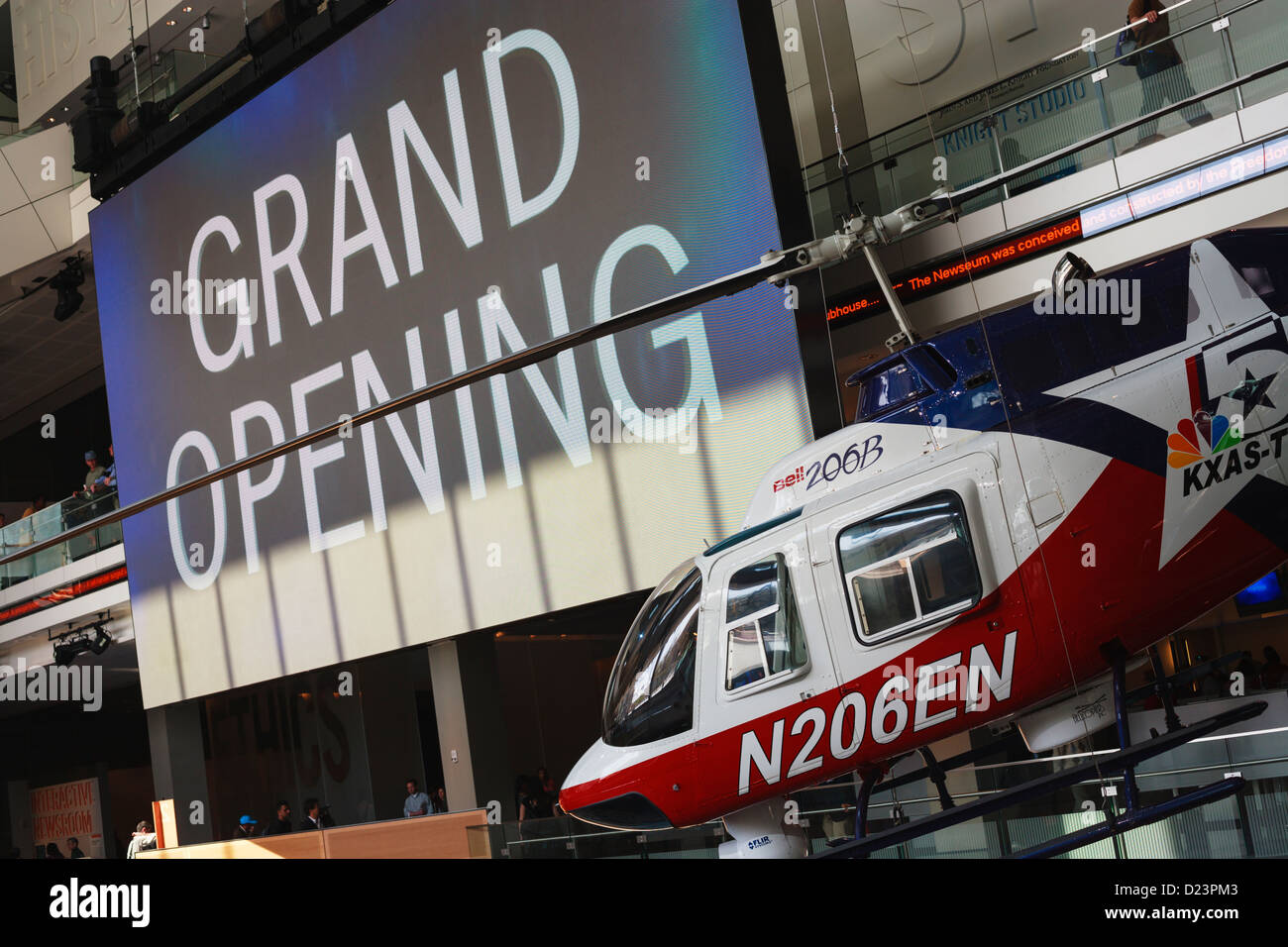 Feierliche Eröffnung des Museums Newseum in Washington, DC, 11. April 2008. Stockfoto
