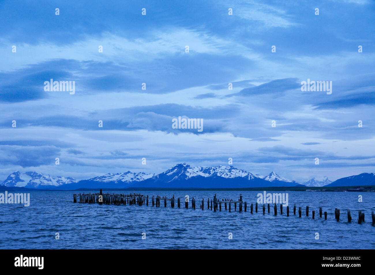 Seno Ultima Esperanza (letzte Hoffnung Ton), Puerto Natales, Patagonien, Chile Stockfoto