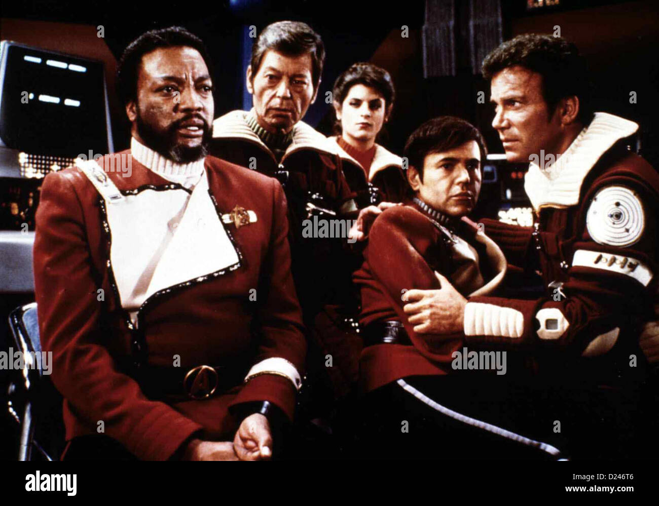Star Trek Ii - Der Zorn Des Khan, Star Trek Ii: Der Zorn Khan Paul Winfield, DeForest Kelley, Kristie Alley, Walter König, Stockfoto