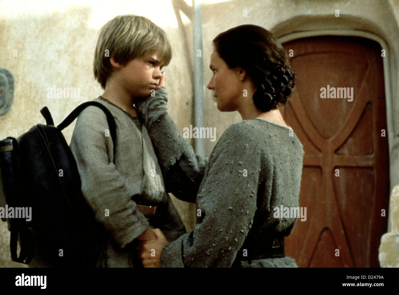 Star Wars: Episode 1-Die Dunkle wobei StarWars: Episode ich Phantom Menace Jake Lloyd, Pernilla August Anakin Skywalker Stockfoto