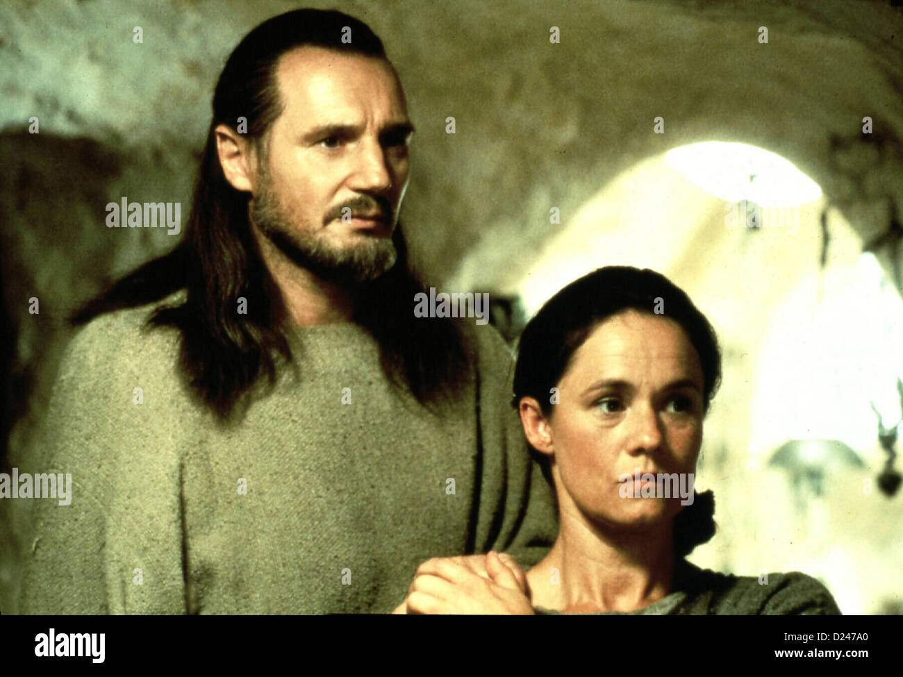 Star Wars: Episode 1-Die Dunkle wobei StarWars: Episode ich Phantom Menace Liam Neeson, Pernilla August *** lokale Beschriftung Stockfoto