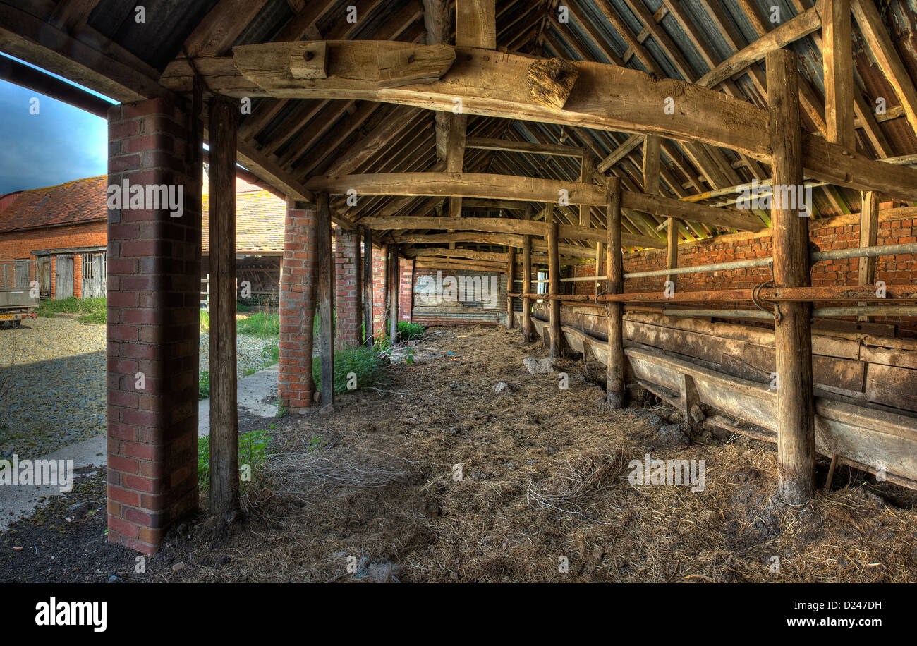 Traditionelles englisches Shelter Schuppen, Worcestershire. Stockfoto