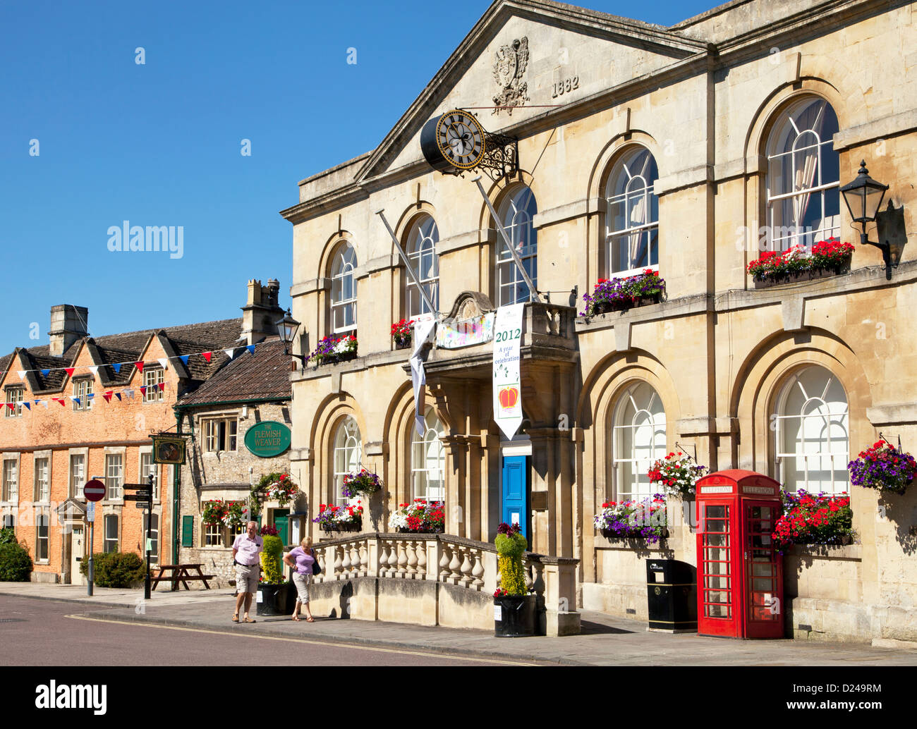 Das Rathaus in Corsham in Wiltshire, England. Stockfoto