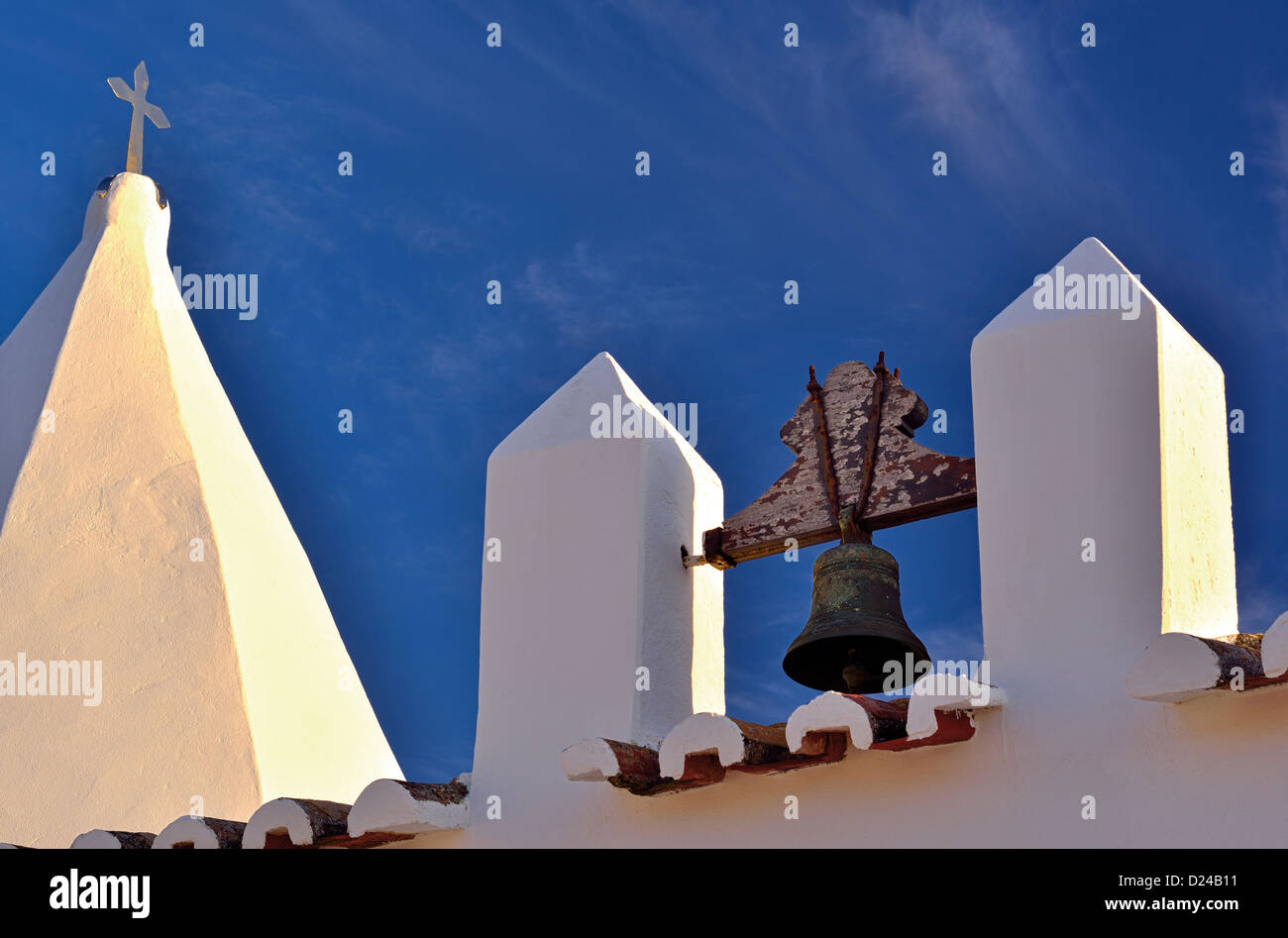 Portugal, Algarve: Detial der mittelalterlichen Kapelle Nossa Senhora da Rocha Stockfoto