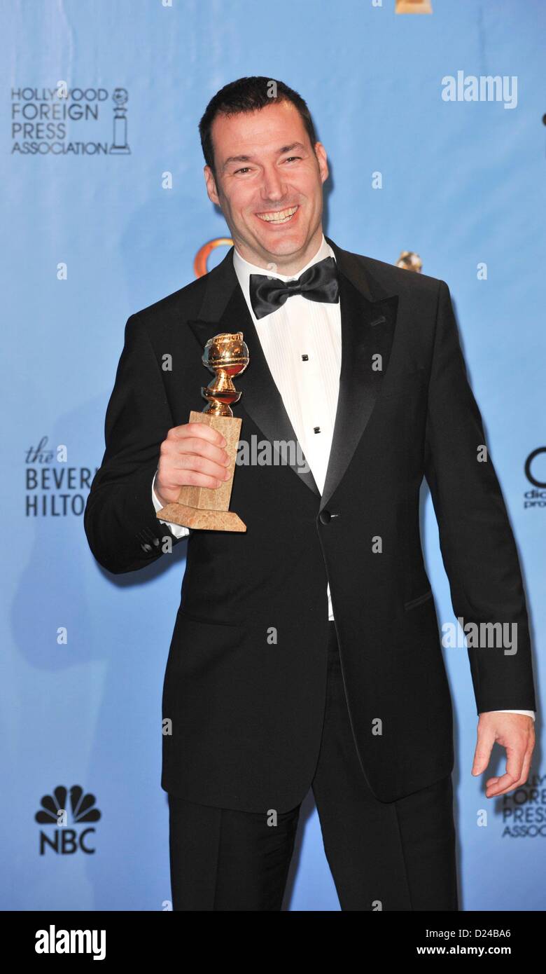 Beverly Hills, Kalifornien, USA. 13. Januar 2013. Mark Andrews im Presseraum für 70. Golden Globe Awards Präsentation - PRESS ROOM, Beverly Hilton Hotel, Beverly Hills, CA 13. Januar 2013 zu trotzen. Foto von: Charlie Williams/Everett Collection Stockfoto