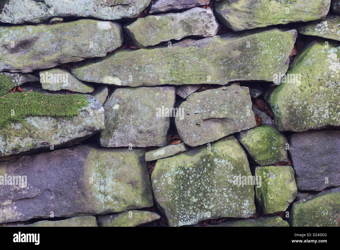 Dry Stone Wand Textur Hintergrund Stockfoto