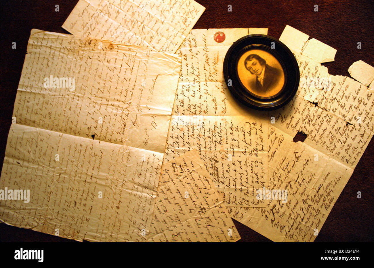 Briefe, die vom Dichter Coleridge. * REDAKTIONELLE NUTZUNG NUR * Stockfoto