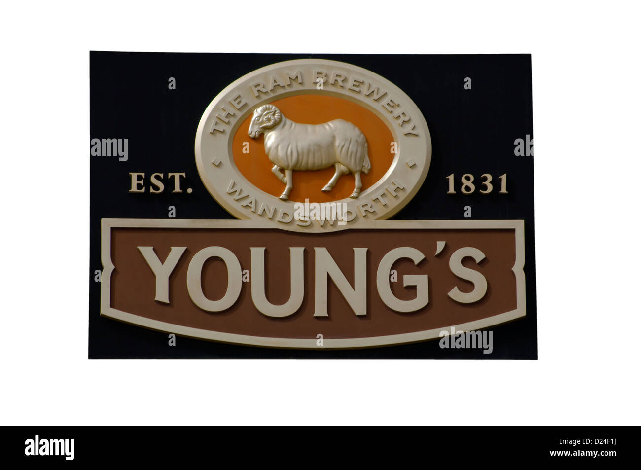 Youngs Brauerei Zeichen Stockfoto