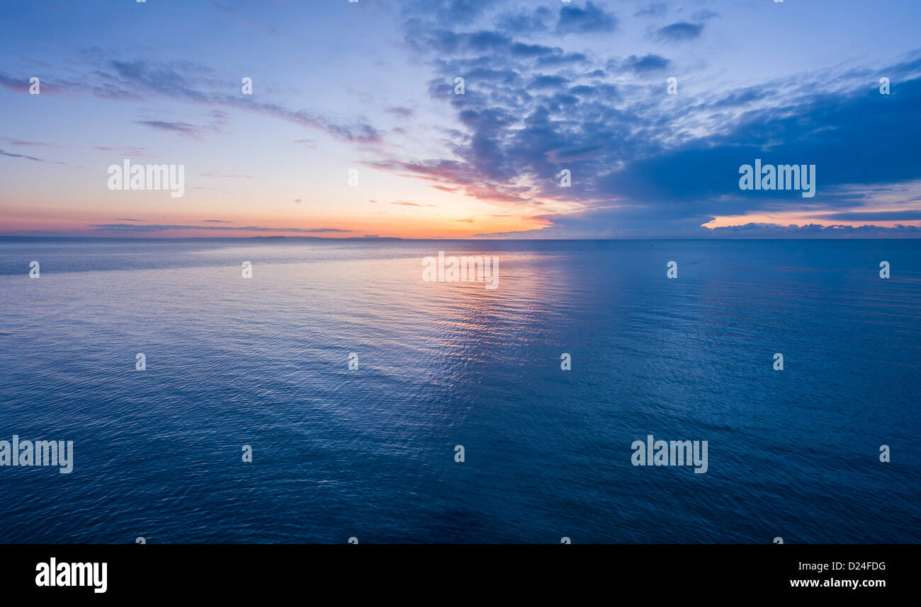 Sonnenaufgang von der Isle of Purbeck Juraküste Dorset UK Stockfoto