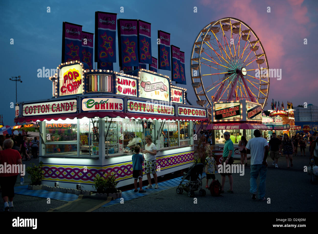 Vergnügungspark Fahrten an der Maryland State Fair, Timonium MD Stockfoto