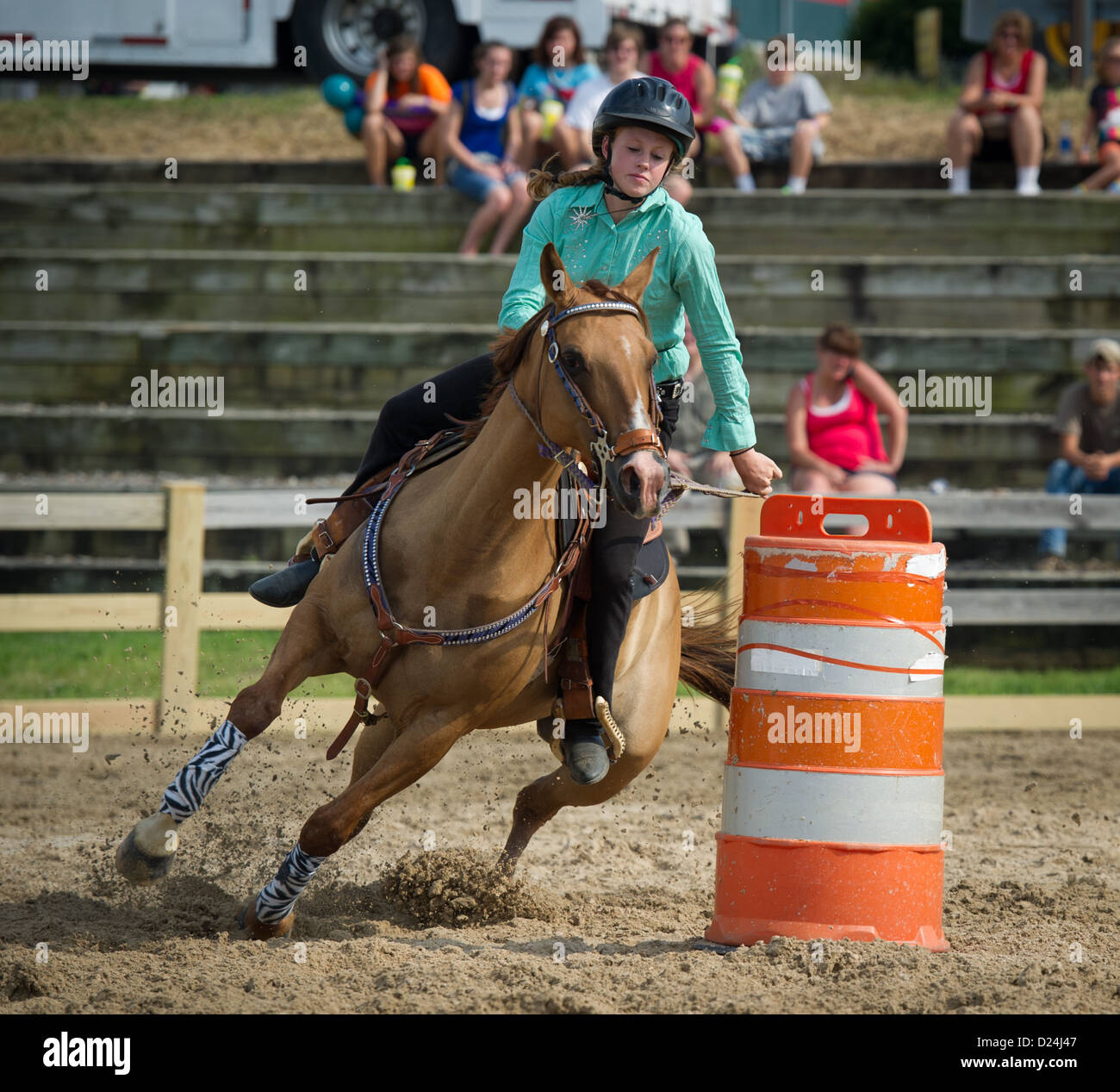 4H Jugend zeigt und im Wettbewerb mit Tieren Maryland State Fair in Timonium MD Stockfoto