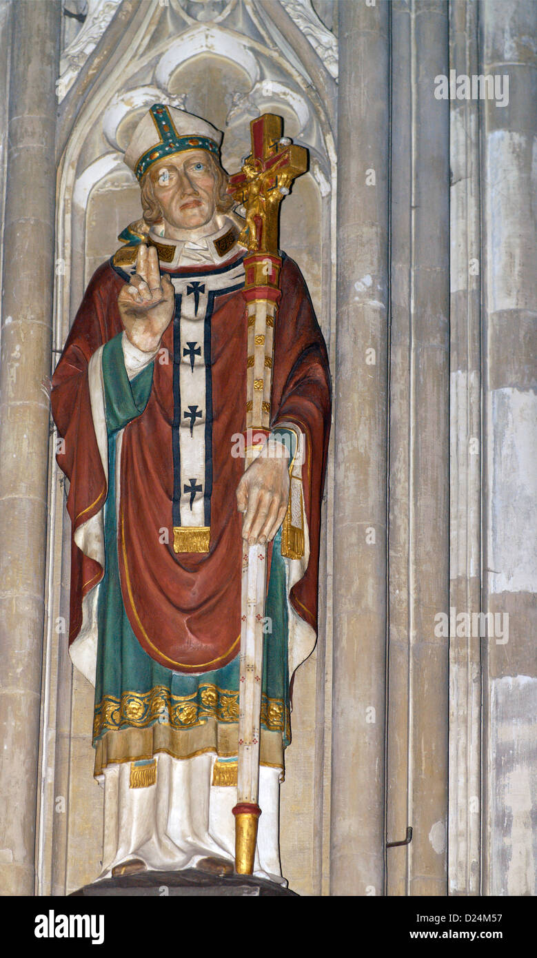 Salisbury Wiltshire England heilige Statue Stockfoto
