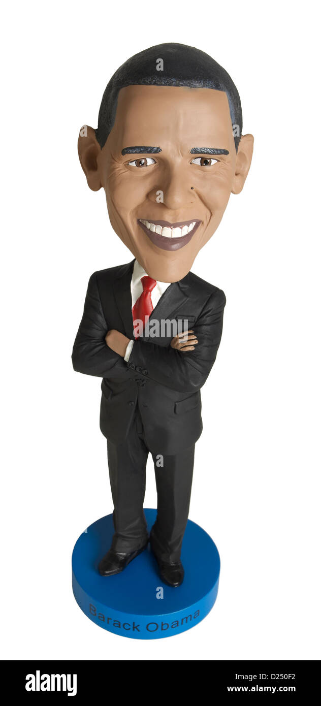 Barack Obama Bobble Head doll Stockfoto