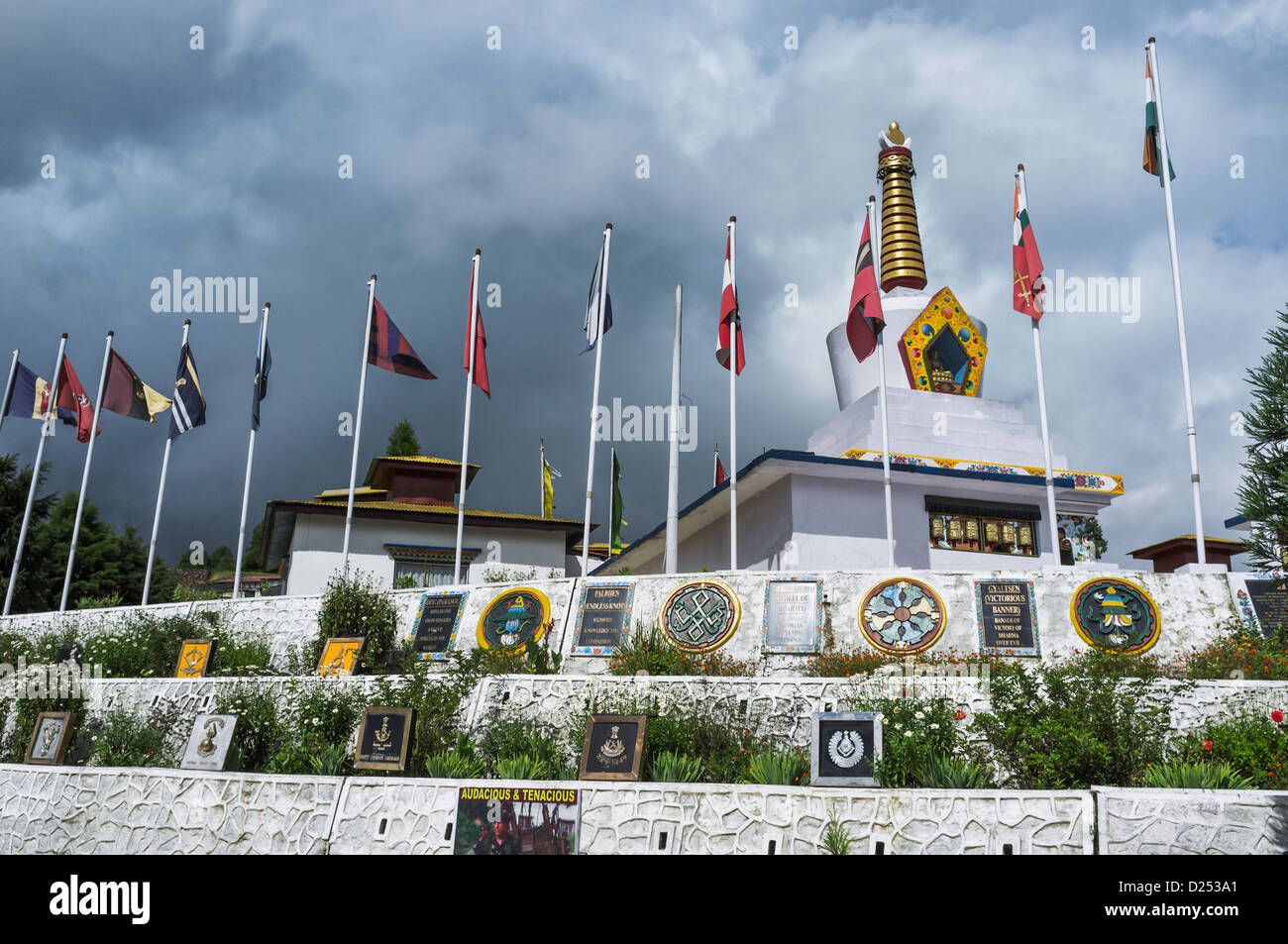 Die Gedenkstätte in Tawang, Arunachal Pradesh, Indien in Erinnerung an die indischen Soldaten getötet in den Indochina-Krieg von 1962. Stockfoto