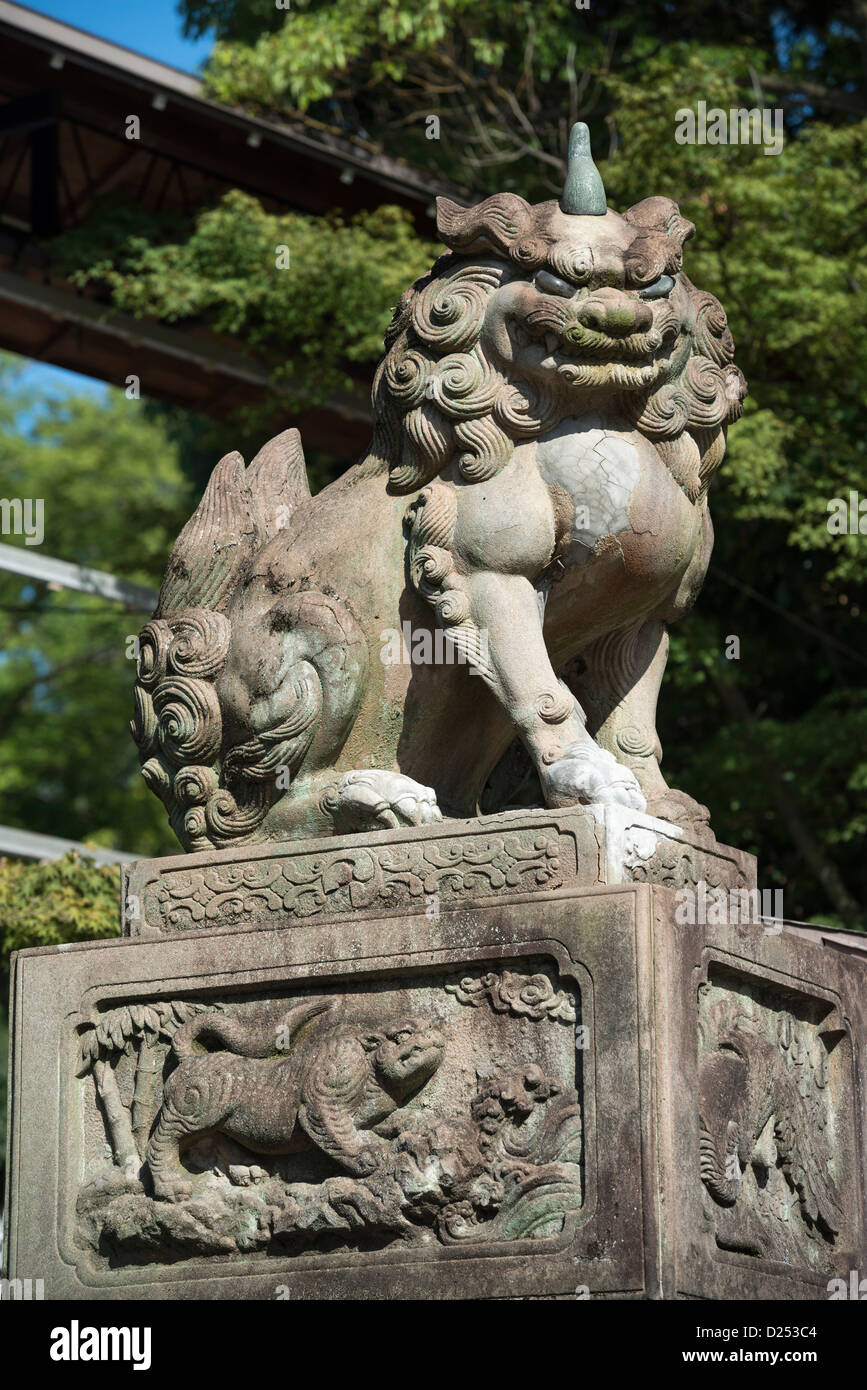 Drachenstatue in Yasaka Schrein auch bekannt als Gion-Schrein, Kyoto, Japan Stockfoto