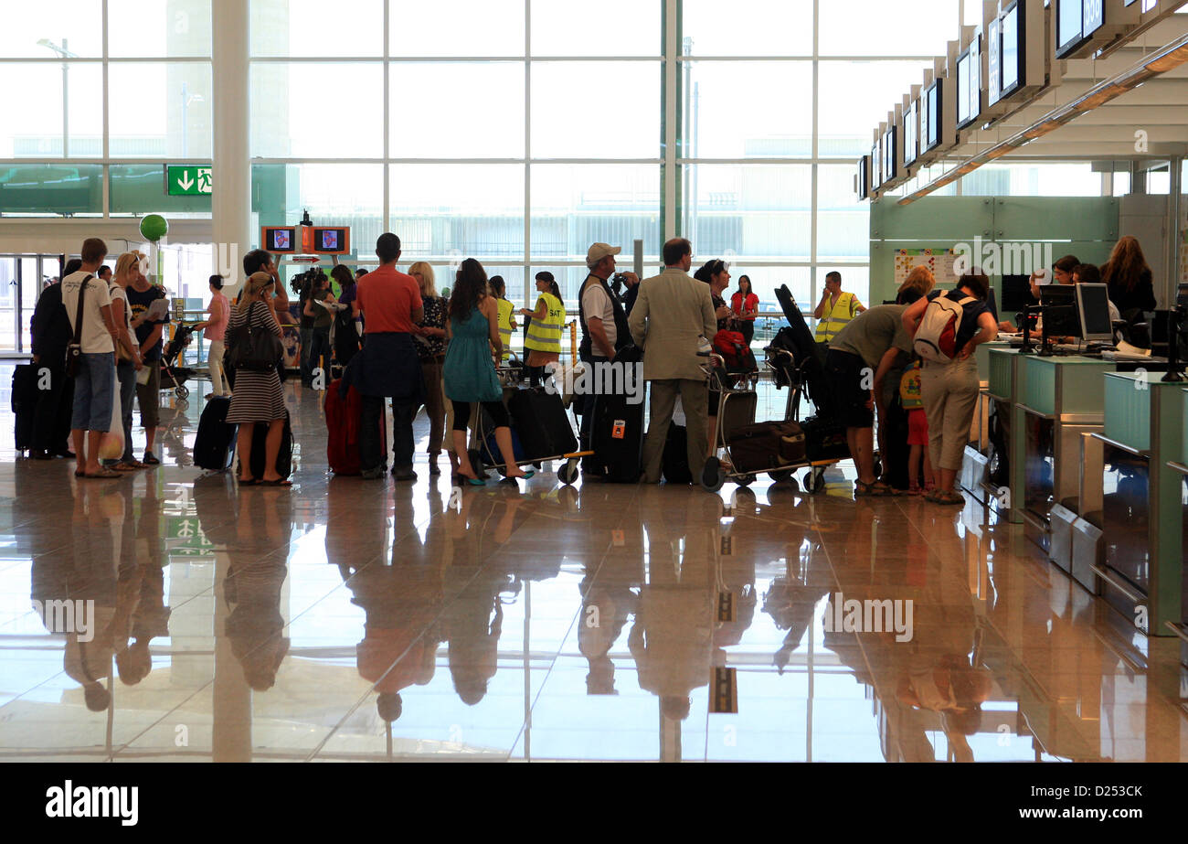El Prat de Llobregat, Spanien, Check-in von Barcelona Flughafen Stockfoto
