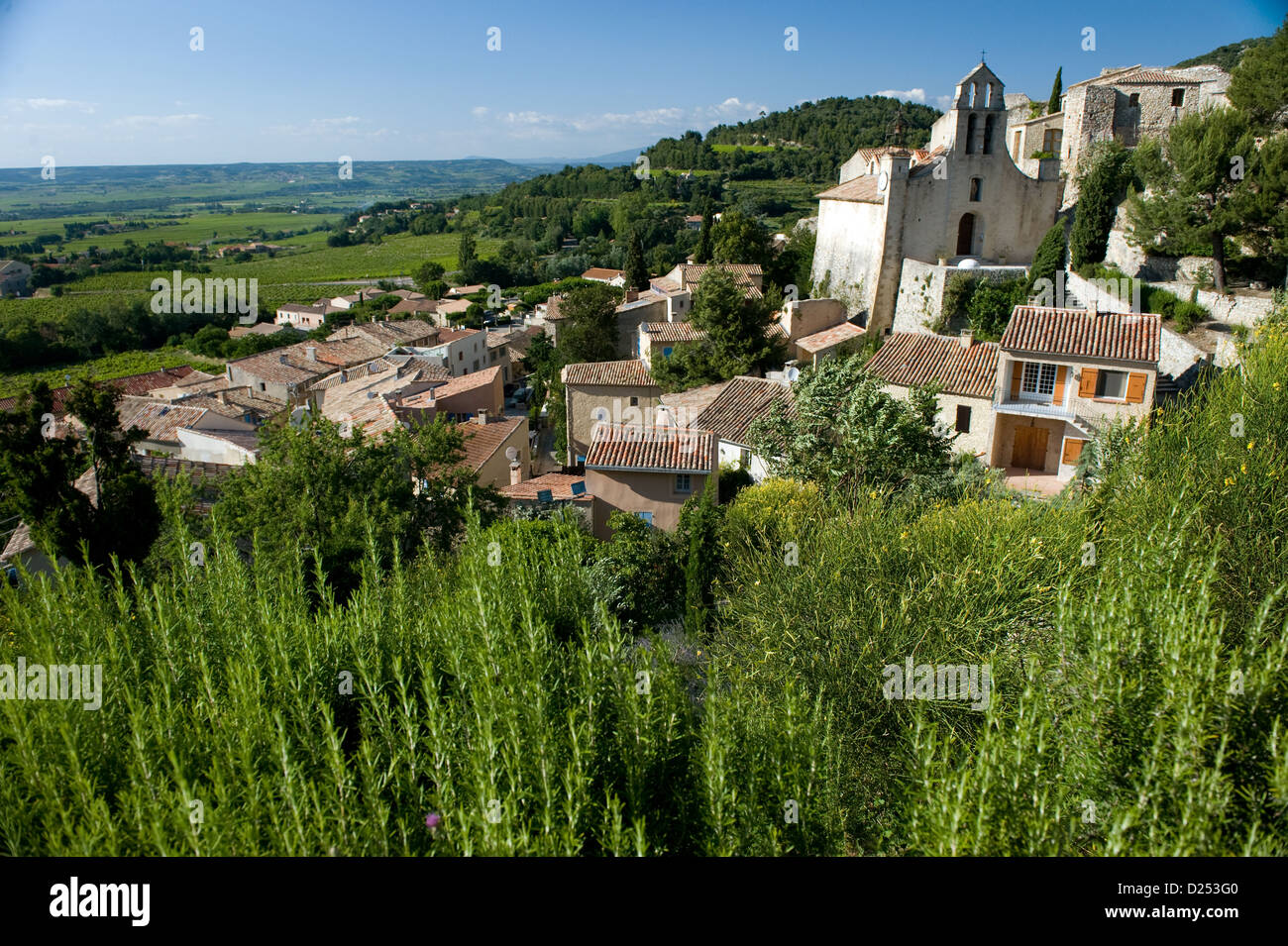 Gigondas, Frankreich, den provenzalischen Stadt Gigondas Stockfoto