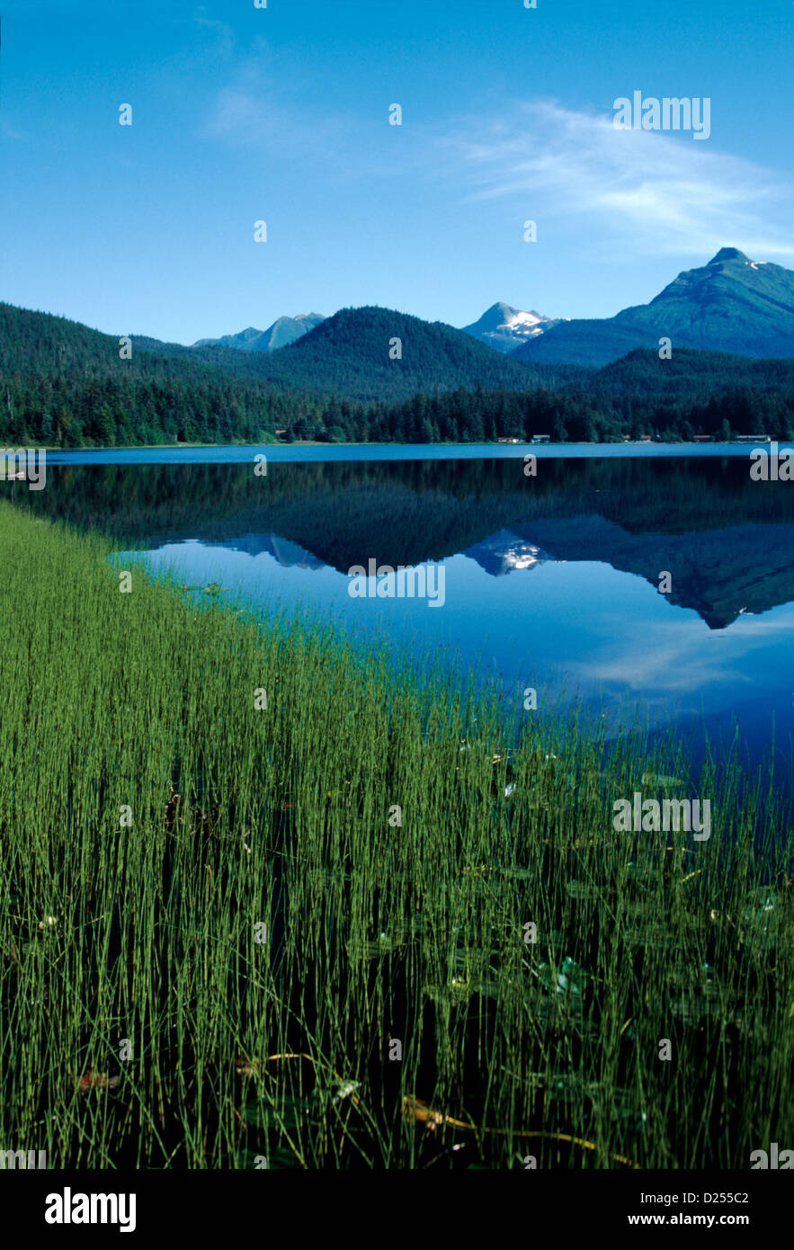 Auke See, Juneau, Alaska Stockfoto