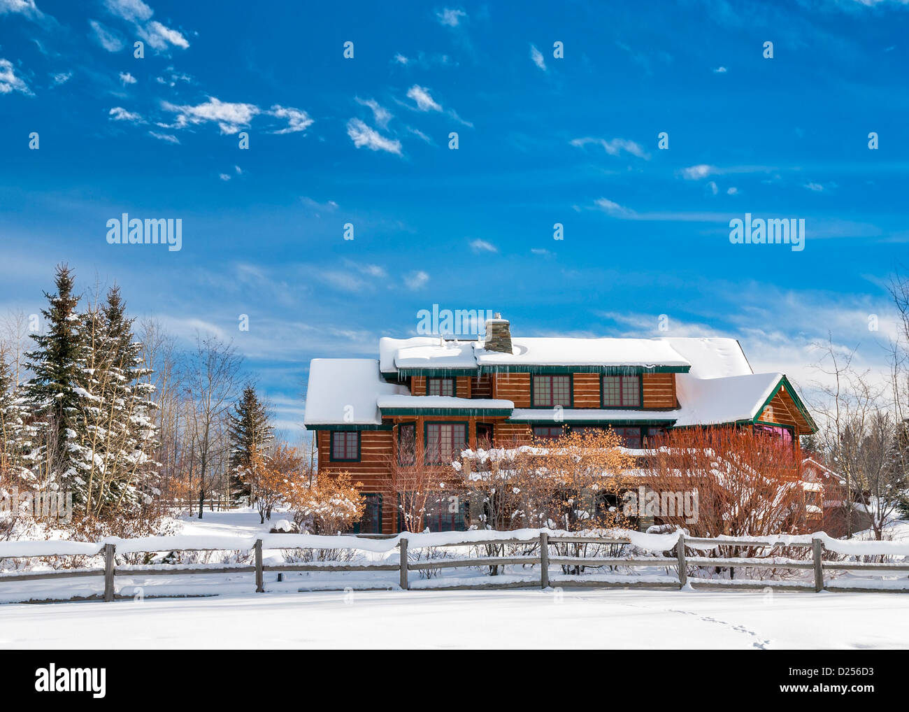 Bergheim in den Bergen von Idaho Stockfoto