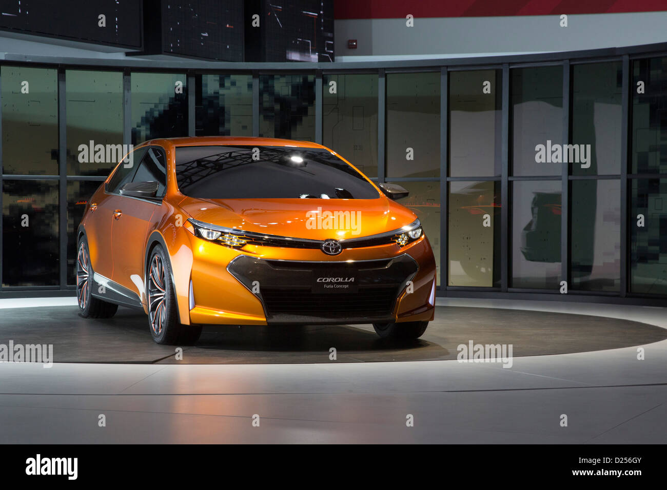 Detroit, Michigan - The Toyota Corolla Furia Konzeptfahrzeug auf dem Display auf der North American International Auto Show. Stockfoto