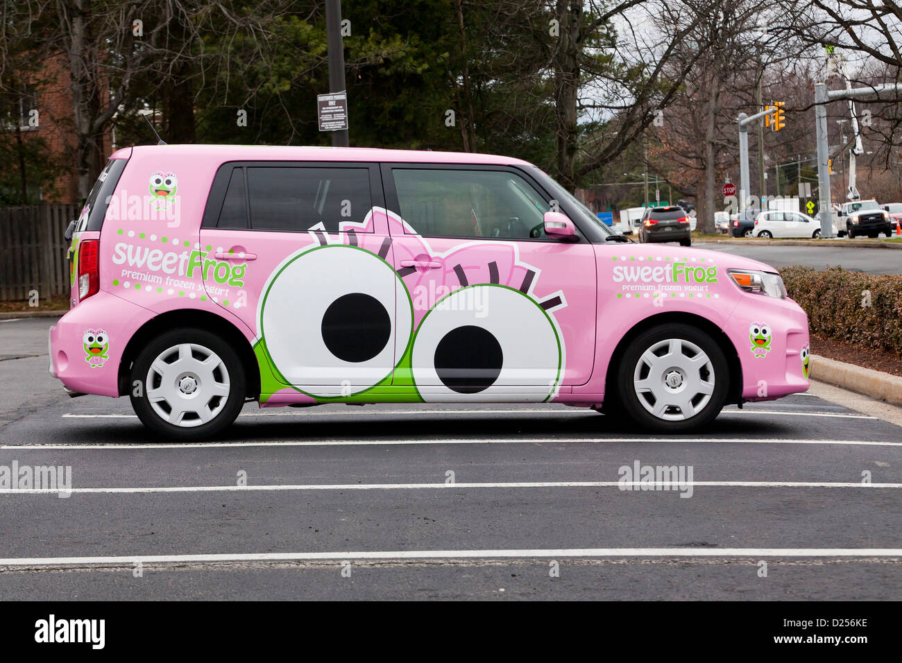 Auto in Pink Stockfoto
