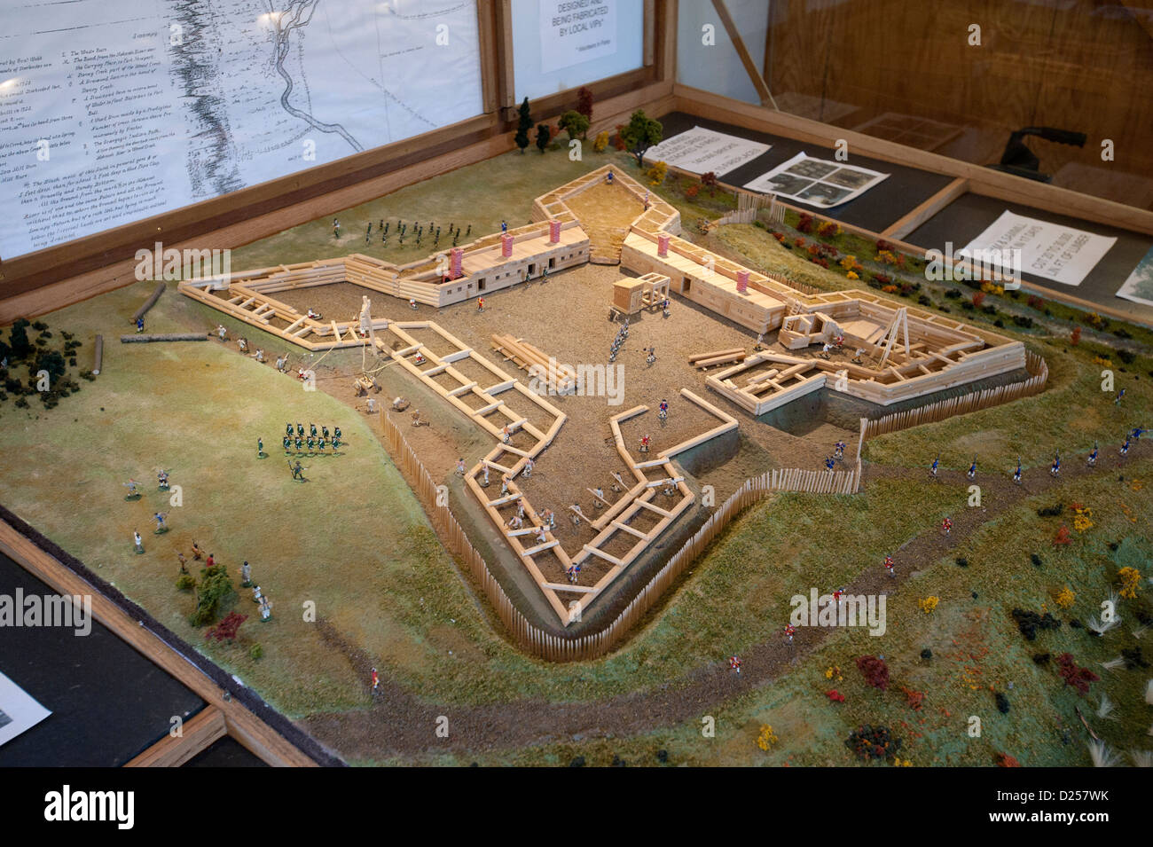 Historischen Miniaturmodell von Fort Stanwix National Monument. Stockfoto