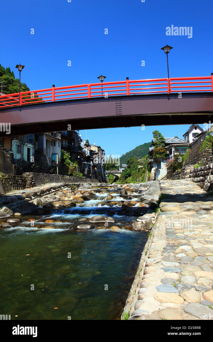 Brücke in Gujo, Präfektur Gifu Stockfoto