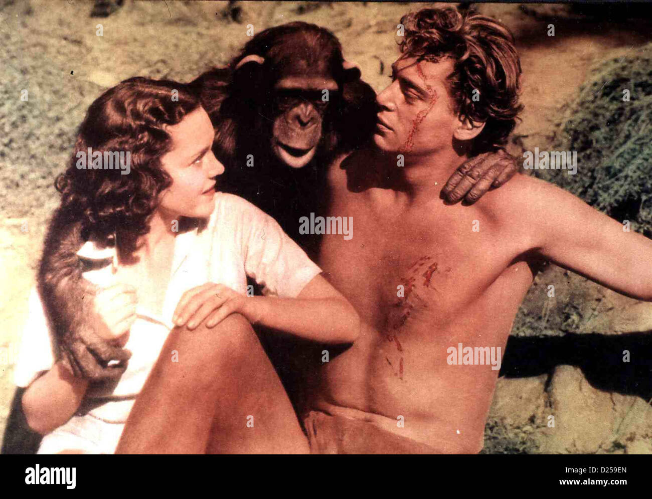 Tarzan, Der Affenmensch Tarzan, Apeman Maureen O'Sullivan, Johnny Weissmueller Jane (Maureen O'Sullivan) Verliebt Sich in Stockfoto