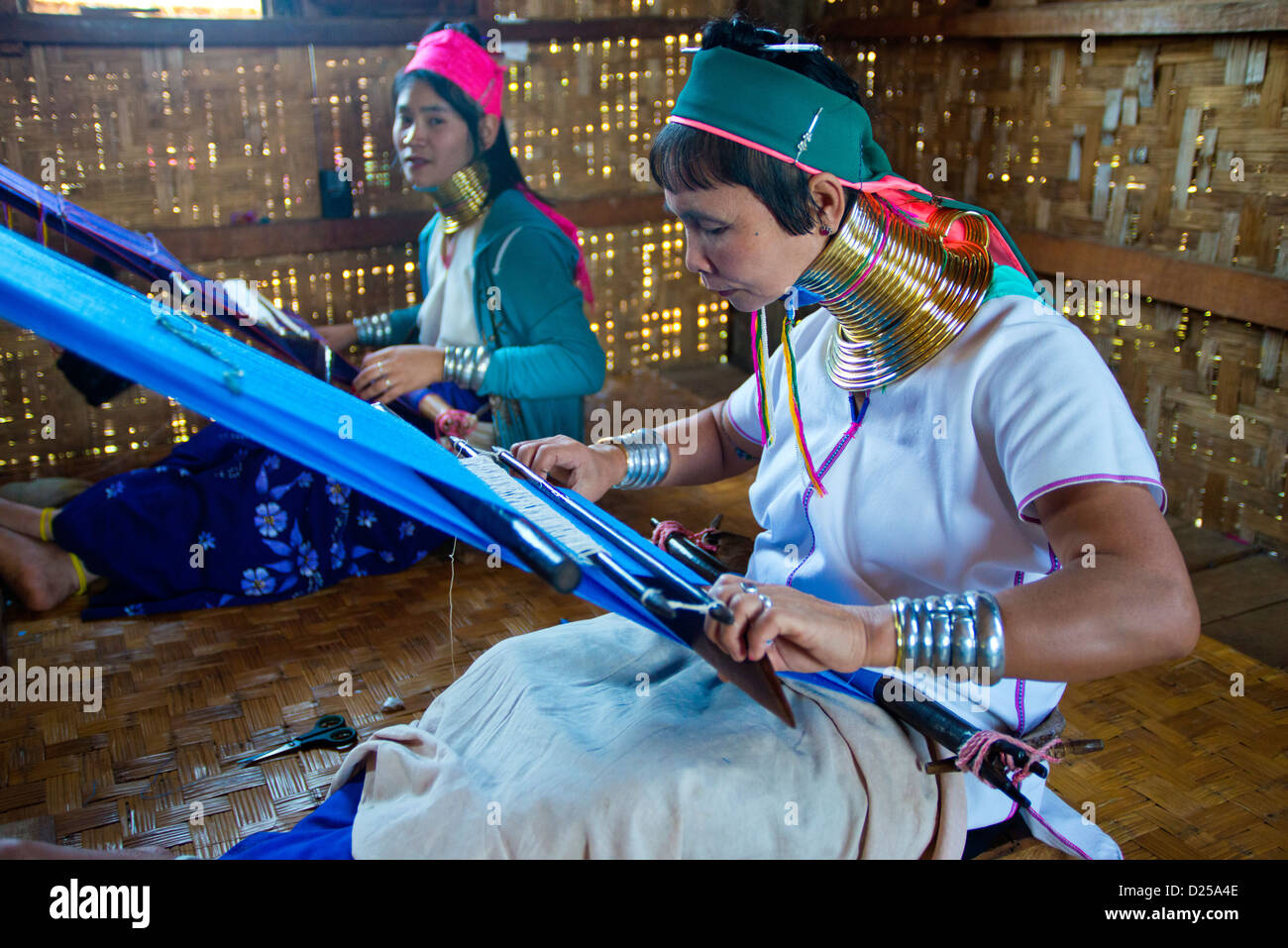 Padaung Shan, Kayan Lahwi tribal Mädchen, Inle, Myanmar, burma Stockfoto