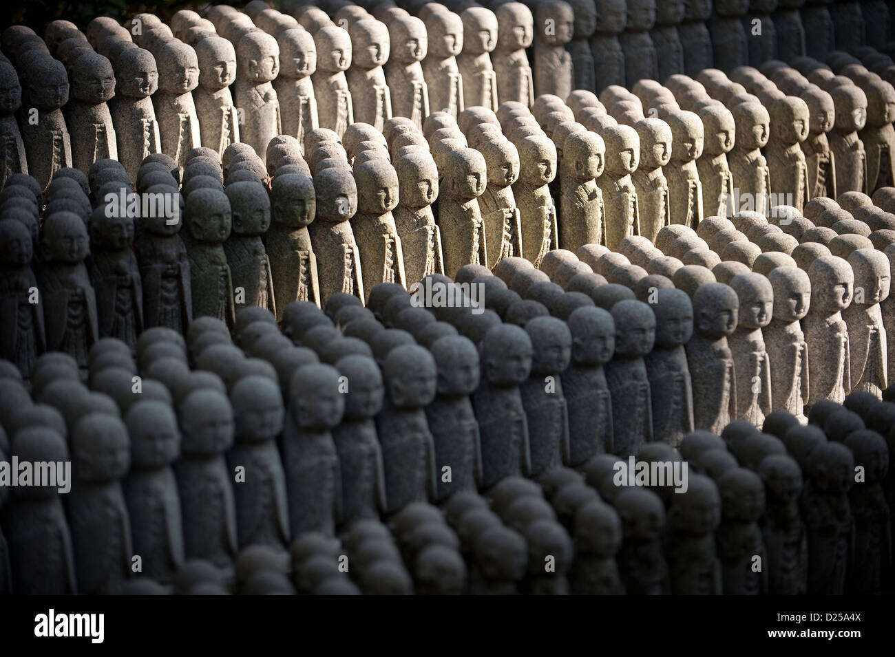 Statuen am Hasedera Tempel, Japan Stockfoto