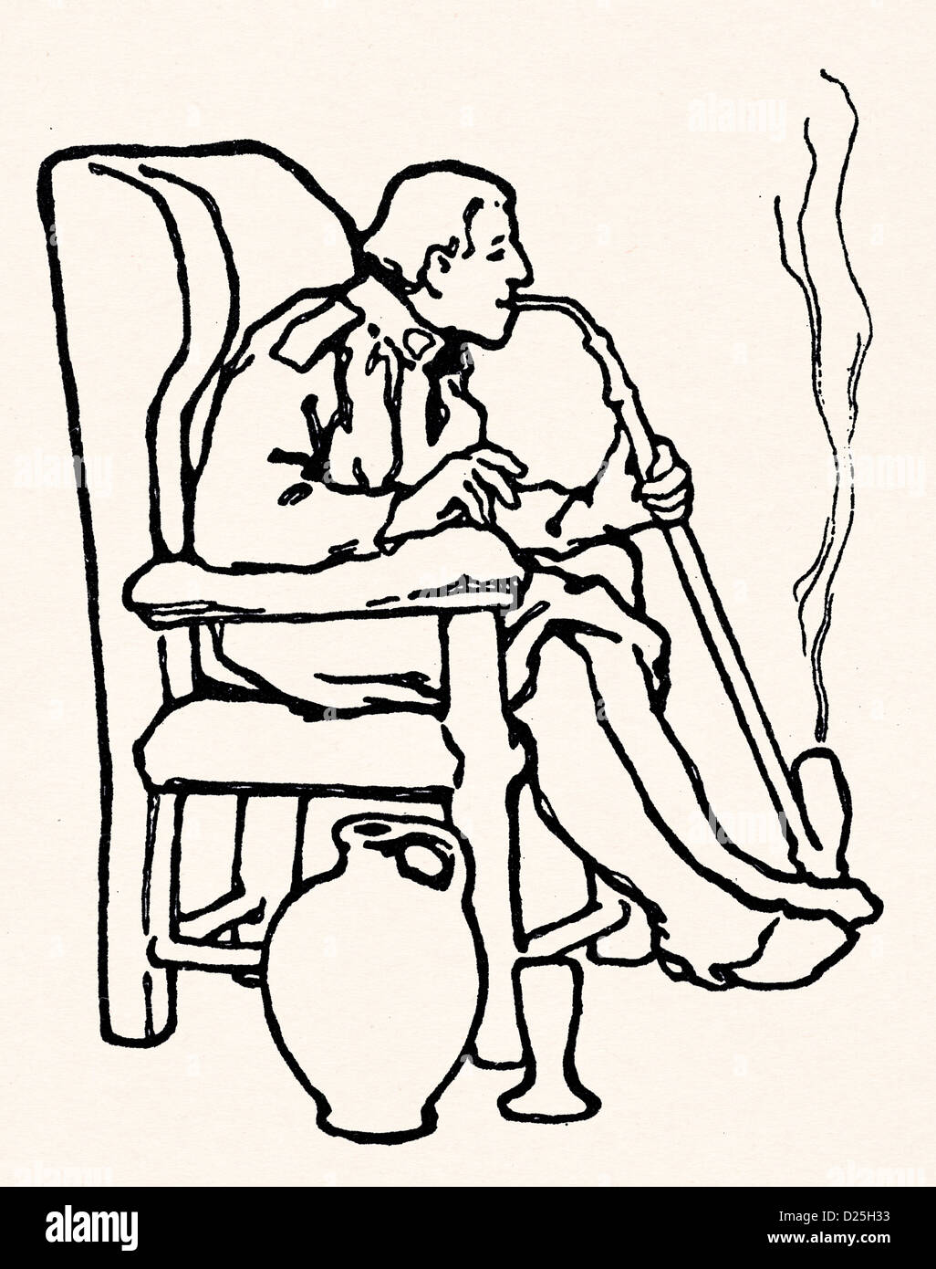 Pfeifenrauchen Stockfoto