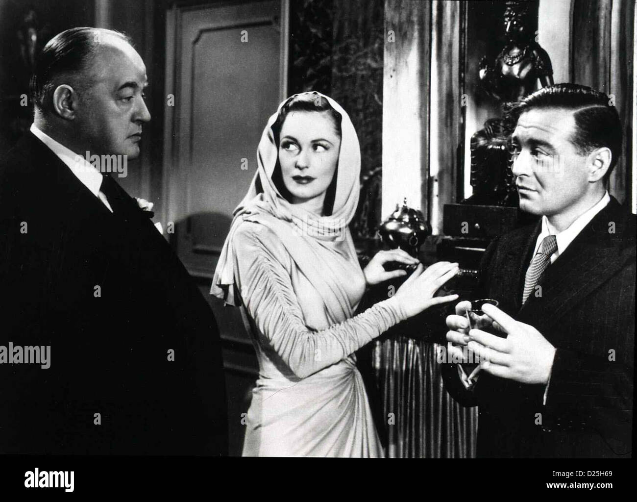 Drei Fremde drei fremden Sydney Greenstreet, Geraldine Fitzgerald, Peter Lorre Crystal (Geraldine Fitzgerald) erzählt Stockfoto