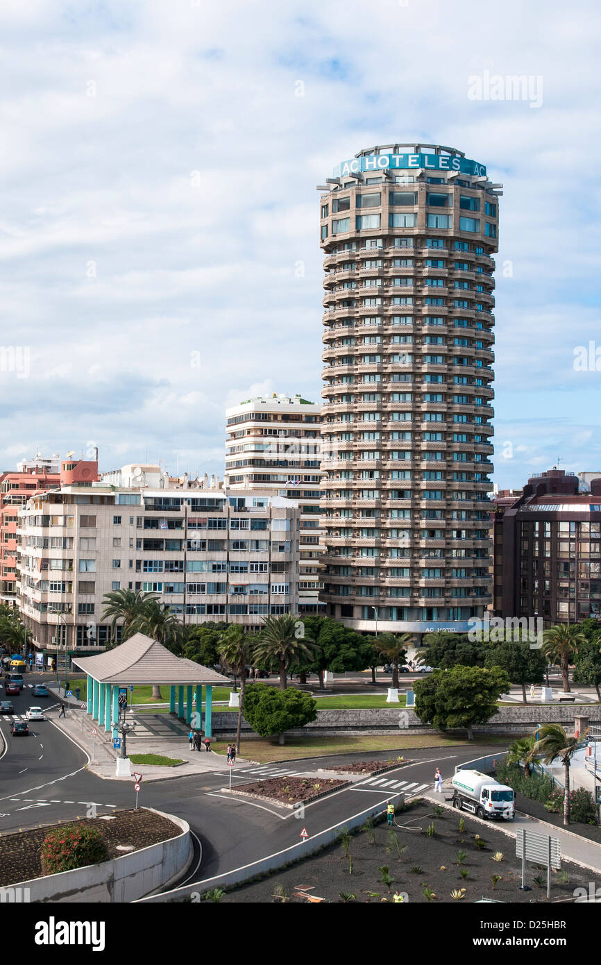 Gran Canaria (große Insel der Hunde), Kanarische Inseln, Spanien, Europa - mit Blick auf die Stadt den Hafen Stadt von Real de Las Palmas, Stockfoto