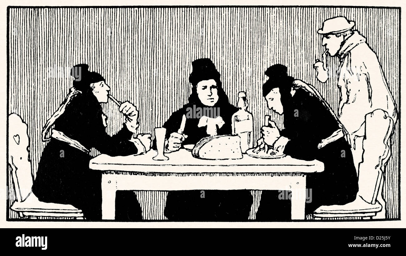 Snack am Tisch Stockfoto