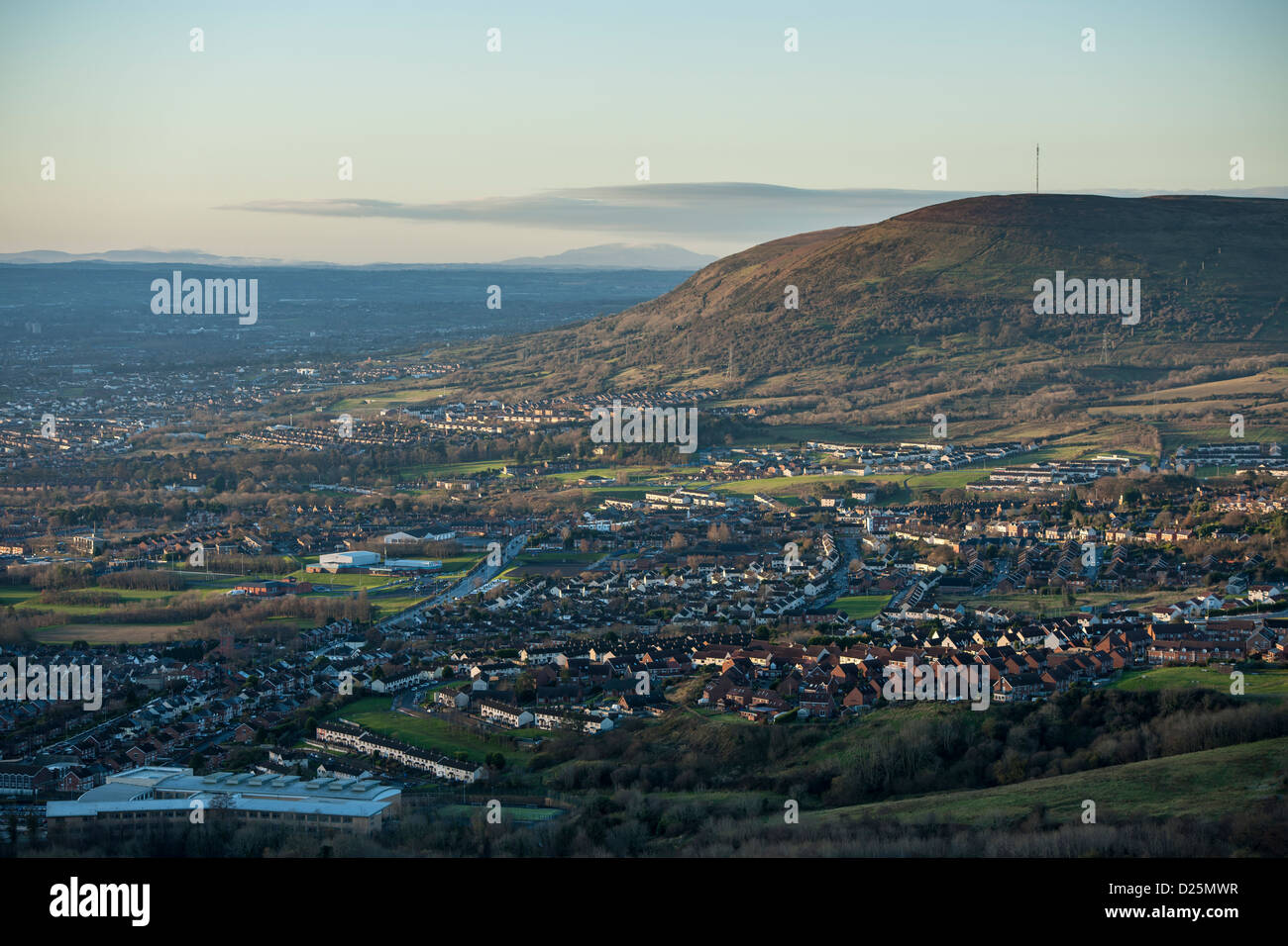 West Belfast von Cave Hill gesehen Stockfoto