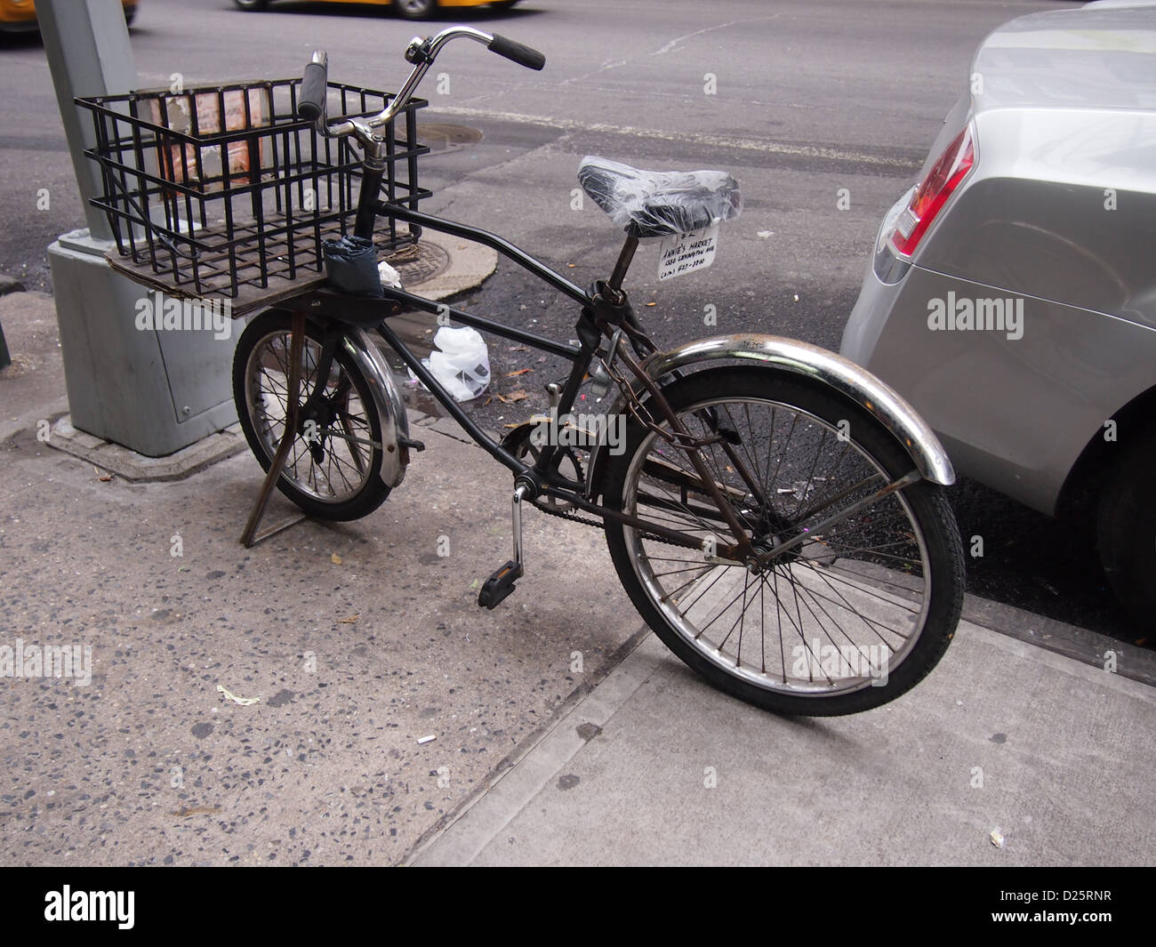Lieferung Fahrrad in New York City Stockfoto