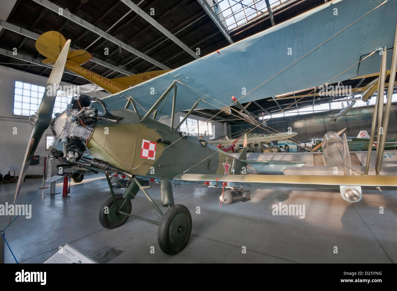 Polikarpow Po-2, WW2 Allzweck sowjetischer Doppeldecker, polnische Luftfahrtmuseum in Krakau, Polen Stockfoto