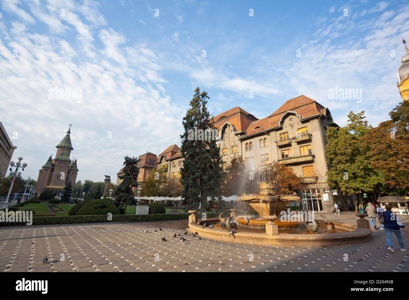 Timisoara im Banat Rumänien, Piata Victoriei. Rumänien. Stockfoto