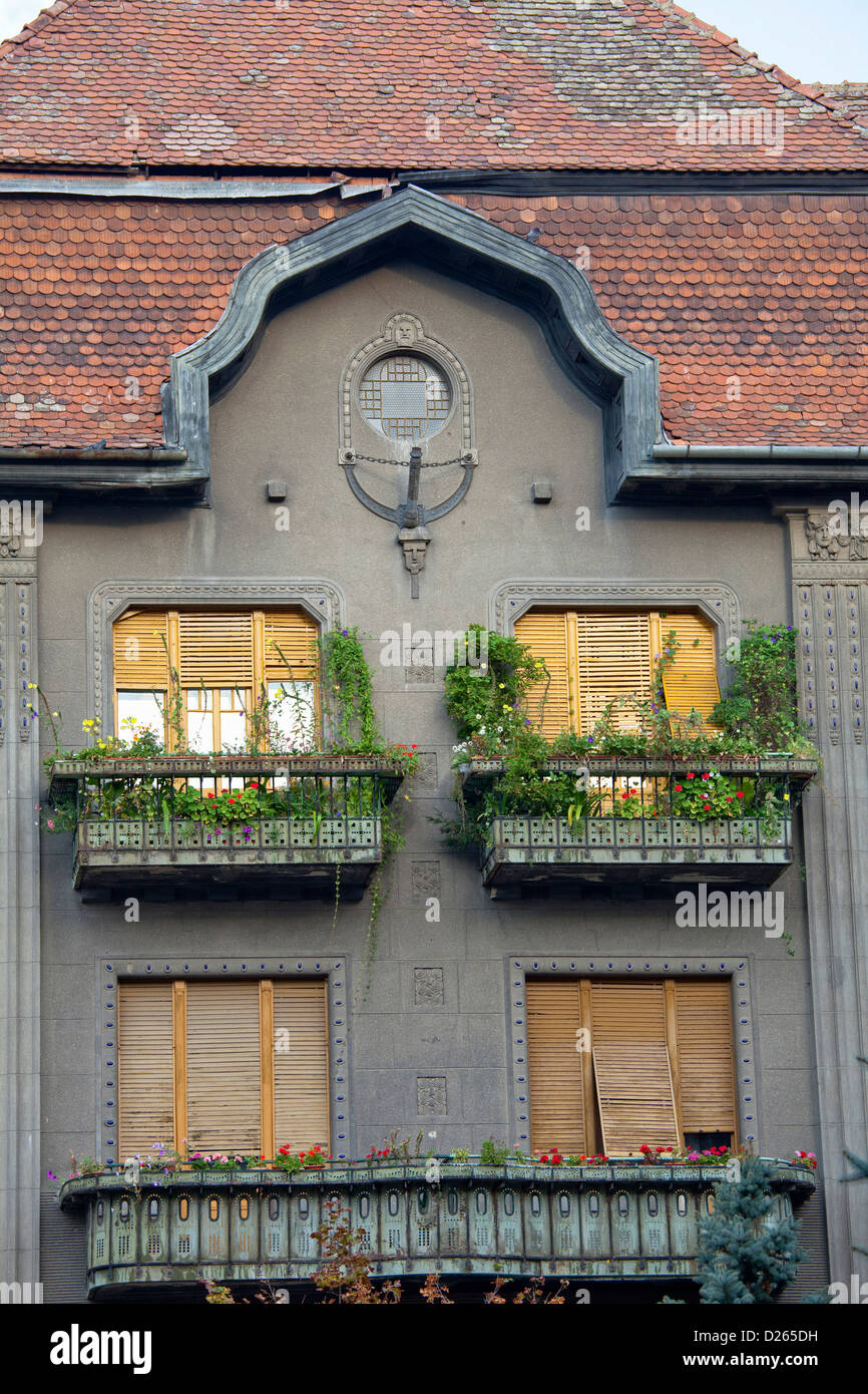 Timisoara im rumänischen Banat, Gebäude am Piata Victoriei. Rumänien. Stockfoto