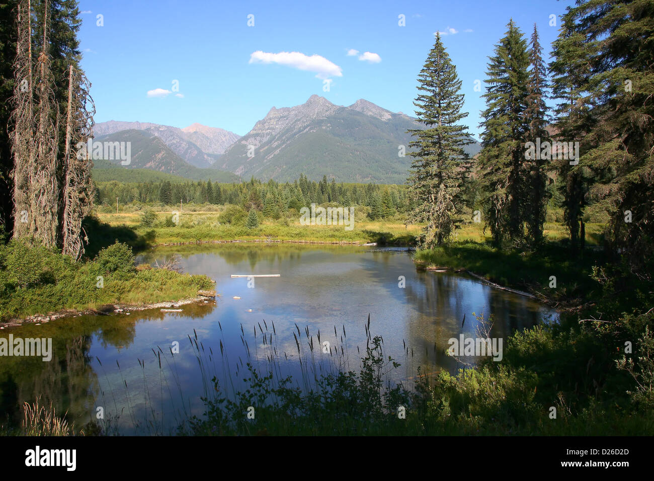 Montana Bergen Reflexion Stockfoto