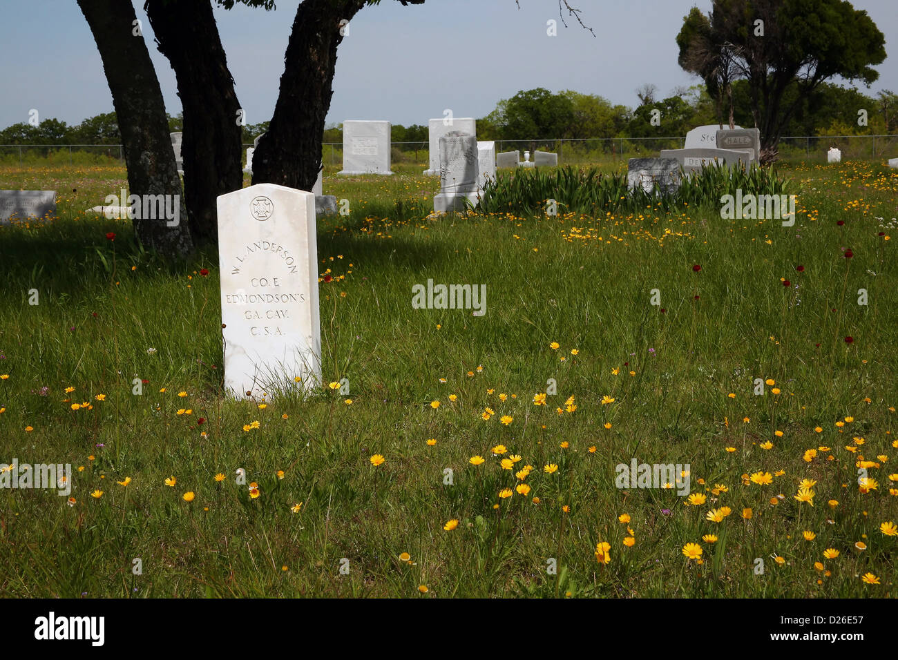 Konföderierte Soldaten Grab Stockfoto